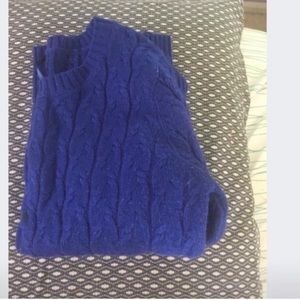 Blue cable knit sweater